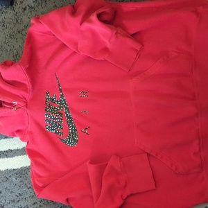 Men's red Nike hoodie 2XL